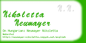 nikoletta neumayer business card